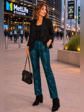 2B BEBE NEW COTTON SNAKE PATTERN JEANS SIZE 28